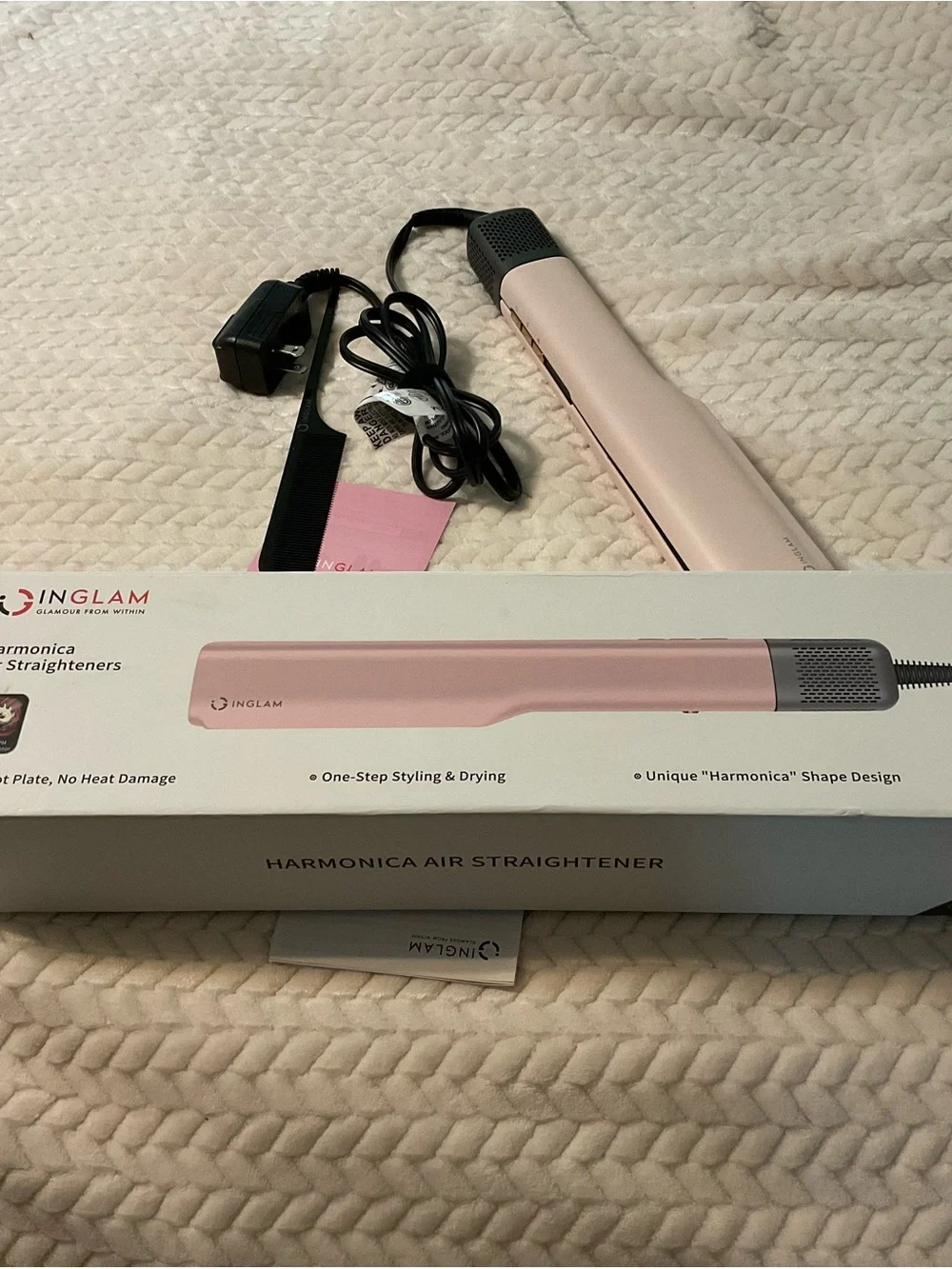 Harmonica hair straightener wet to dry hairdryer.